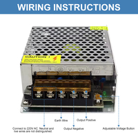 ESann Vente Directe Alimentation à découpage AC 100V-240V vers DC 12V 2A 24W Convertisseur AC/DC Transformateur DC pour Solutions d'Éclairage