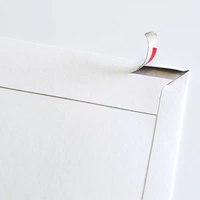 Sobre Rectangular de Cartón Corrugado Kraft, Laminado Mate, Impreso en Cuatro Colores con Logotipo Personalizado, Bolsa para Documentos y Tarjetas, No Doblar, Envío Exprés
