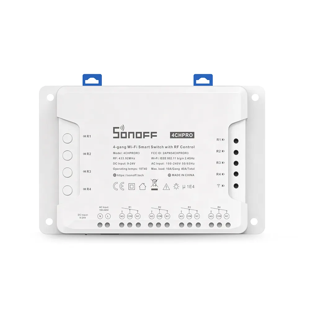 Itead Sonoff 4CH Wifi Smart Switch/Light Switch Smart Home App Remote Interrupter Relay Works with Alexa Google Hom