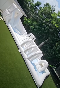 Pop nouveau Style sauter doux jouer rebond maison parcours d'obstacles <span class=keywords><strong>piscine</strong></span> d'eau bleu blanc gonflable Splash Pad pour les tout-petits - Product Image 5