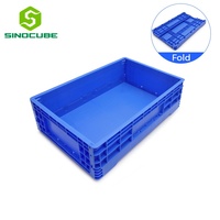 Caja de Plástico Plegable EUO Antideslizante y Resistente, Apilable Verticalmente, para Almacenamiento en Almacenes Automatizados