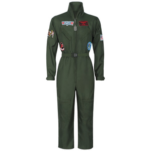 Nuevo uniforme de piloto de Halloween <span class=keywords><strong>Bar</strong></span> fiesta atleta grupo actuación escenario disfraz manga corta invierno/verano Pantalones cortos Vestidos - Product Image 4