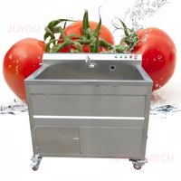 Laveuse de légumes commerciale JUYOU à bulles et vibrations, cuve unique, avec ozone, pour fruits et légumes à feuilles (citron, etc.)