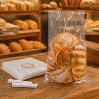 Sac d'emballage plat en LDPE transparent de qualité alimentaire imprimé sur mesure, résistant aux déchirures, pour pain, pochette de conservation en plastique pour boulangerie