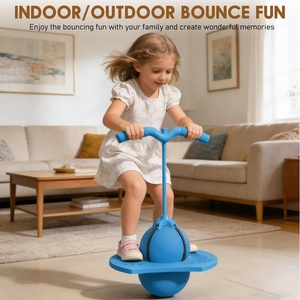 Ballon de saut Pogo intérieur/extérieur pour entraînement physique et équilibre, pour enfants et adultes, jeu sportif avec poignée, corde et rebond - Product Image 3