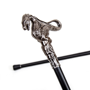Canne de marche de luxe en métal sculpté Dragon de 37 pouces avec embout en caoutchouc, style Dark Fantasy, vente en gros - Product Image 1