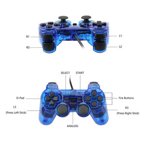 유선 게임 컨트롤러 휴대용 게임 패드 PS 2 콘솔 용 이중 진동 로커 조이스틱 노트북 PC 컴퓨터 게임 액세서리 - Product Image 2