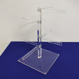 <span class=keywords><strong>4</strong></span> Tiers Destacável Clear Acrílico Keychain <span class=keywords><strong>Display</strong></span> <span class=keywords><strong>Rack</strong></span> Perspex Chaveiros Titular Para Boutique Toy Shop - Product Image 5