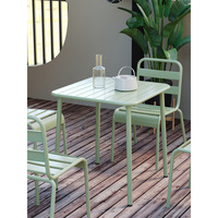 Ensemble de jardin d'extérieur de designer nordique, table de repas en fer forgé pour l'extérieur, table carrée moderne simple et imperméable pour balcon