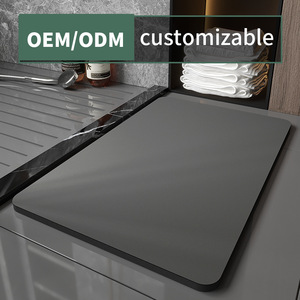 แผ่นรองอาบน้ำไดอะตอมไมต์ลายดอกไม้ รูปทรงสี่เหลี่ยมผืนผ้า กันลื่น ซึมซับน้ำ แห้งเร็ว ใช้ในบ้าน - Product Image 2