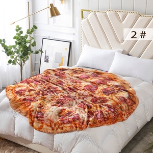 Serviettes géantes douces en polyester 100% - Jetés personnalisés en flanelle de pizza - Serviettes en polaire pour pizza - Product Image 1