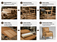 Fauteuil d'appoint moderne rembourré avec structure en bois massif, fauteuil de détente pour salon ou coin détente