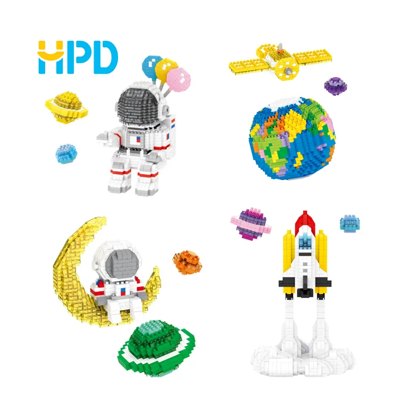 Hot Sell Assemble Diy Space Toys Astronaut Building Block Diamond Mini Micro Nano Blocks