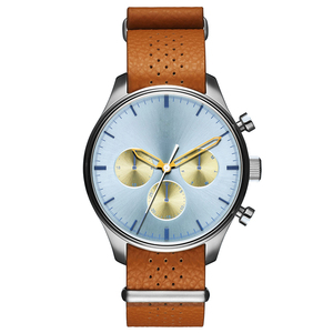 Sạch sẽ quay số thiết kế OEM ODM men Chronograph xem <span class=keywords><strong>Alpine</strong></span> xanh mặt 316L thép không gỉ u3069 - Product Image 4