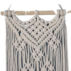 <span class=keywords><strong>Mini</strong></span> Tapiz de Macramé Boho para Colgar en la Pared, Patrón de Estrellas de Algodón Puro, Tejido, Estilo Europeo Americano, Pequeña Decoración de Pared para Dormitorio - Product Image 4