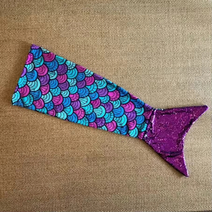 Muestra disponible para regalo Manta de cola de sirena de lana de franela con estampado de lámina metálica personalizada para niños - Product Image 5