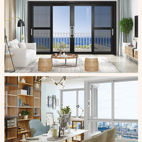 Portes d'entrée en aluminium sur mesure pour projets résidentiels et commerciaux, grandes portes extérieures vitrées, dimensions, couleurs et vitrages flexibles