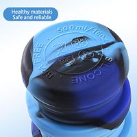 Bouteille d'eau pliable en silicone de qualité alimentaire, anti-fuite, avec couvercle à vis, portable, pliable, pour le sport, avec mousqueton