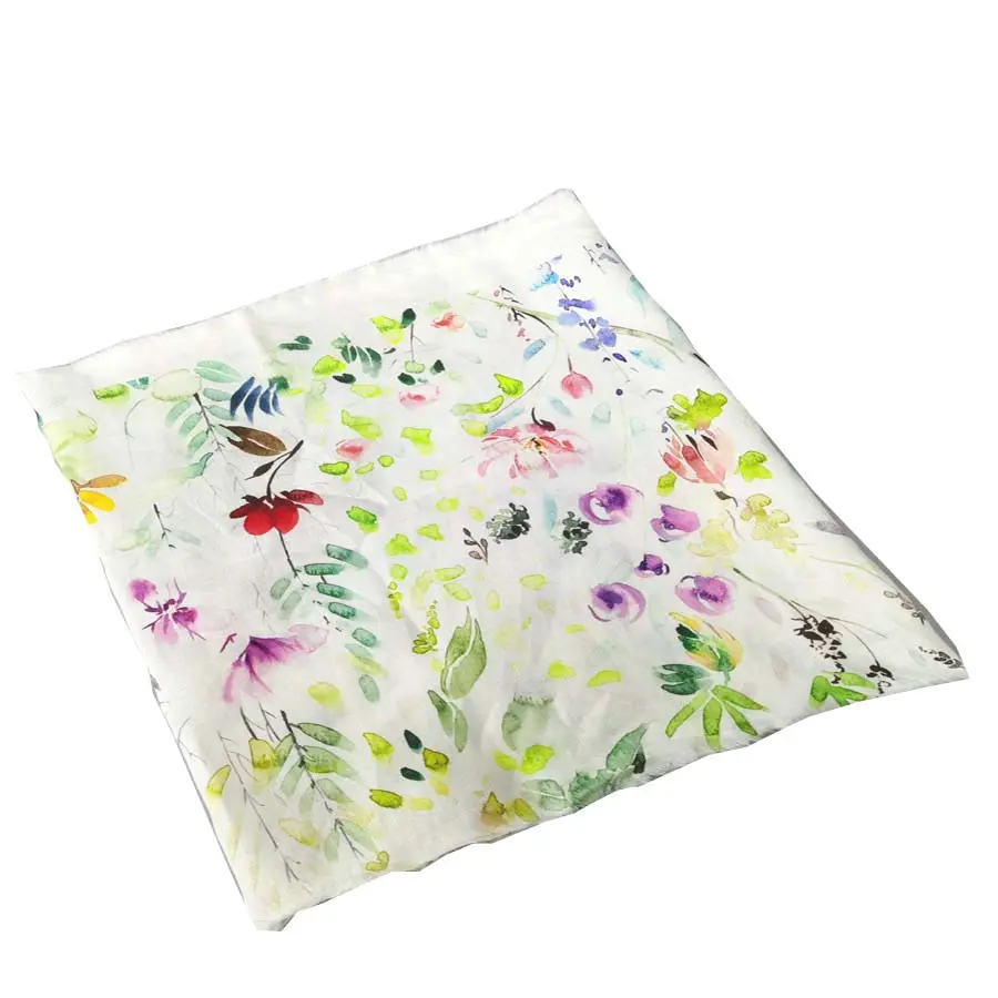 Élégant couleur claire floral frais conceptions maison textile vêtements utilisation 100% pur lin impression numérique
