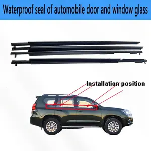 Rubber Car Door And Window Glass Waterproof Rubber Sealing Strip Door Weather Rubber Strip For Toyota 2008-2020