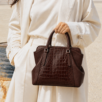 fábrica personalizada al por mayor bolsos de estilo de moda cuero genuino señoras bolso de hombro bolso de mano de las mujeres