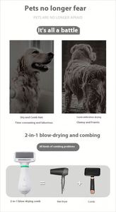 Eco-Friendly Two-in-One Silicone & Plastic <b>Dog</b> <b>Hair</b> <b>Dryer</b> with Massage Comb - Product Image 5