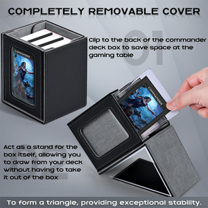 Boîte à cartes pour MTG <span class=keywords><strong>Commander</strong></span> Decks Étui à cartes en cuir pour cartes TCG avec verrouillage magique - Product Image 4