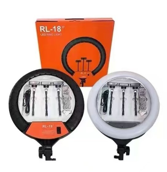 18 Inch Ring Light With Tripod Stand, Dimmable 45W LED Circle Light for TikTok/Live Stream/Makeup/YouTube With Carrying Bag