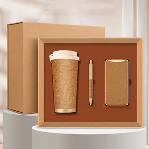 TRM0293 Coffret cadeau d'entreprise 3-en-1 de qualité supérieure Dellaire Cadeau d'affaires promotionnel avec stylo Power Bank pour tasse sous vide - Product Image 1