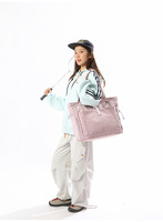 Sac à bandoulière pour badminton et tennis, sac de sport de grande capacité, séparation sec/humide, résistant à l'eau, fermeture éclair pour chaussures, polyester, loisirs