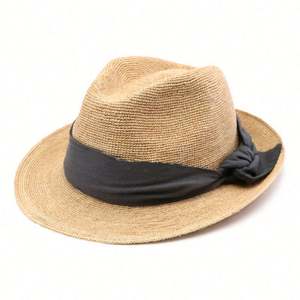 2025 New Fashion Raffia <b>Straw</b> <b>Hat</b> for Women <b>Men</b> Outdoor Travel Beach Sun Panama <b>Hat</b> - Product Image 2