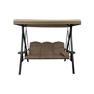 Sedia a dondolo popolare da esterno con struttura in metallo, sedia sospesa da giardino con tettuccio - Product Image 2