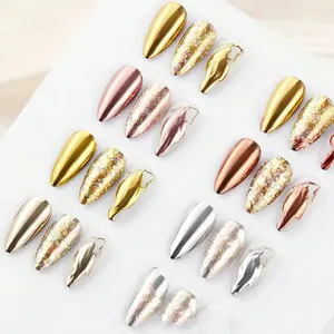 Poudre à ongles effet miroir chromé métallique 6 couleurs/ensemble, paillettes holographiques caméléon, poussière de manucure or rose champagne, poudre à ongles DIY - Product Image 5