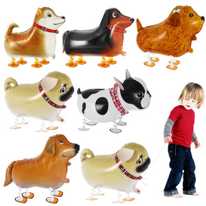 Ballons gonflables animaux pour enfants : dinosaures, chats, chiens – Décorations et fournitures de fête d'anniversaire pour enfants – Ballons marcheurs en aluminium - Product Image 1