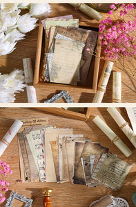 60 pièces de papier rétro lettres de jardin Rural tampons de musique fleur papier décoratif bricolage arrière-plan Scrapbook papier artisanat d'art - Product Image 5