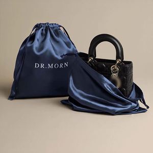 Custom Logo Satin <b>Drawstring</b> Bag Gift Packaging Bags Perfume Clothing Dust Bag Jewelry <b>Pouch</b> Multi-Color Luxury Silk Satin Bag - Product Image 2