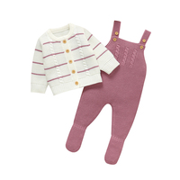 Mimixiong Ensemble Vêtements Tricotés Haut de Gamme pour Nouveau-né: Pull, Manteau, Grenouillère avec Pieds et Tenues Décontractées Mixtes