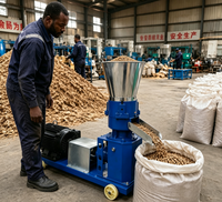 Nouvelle petite machine à granulés d'aliments électriques pour animaux d'élevage et volailles, haute productivité 0,1-0,15 tonnes/heure, pour soja et maïs