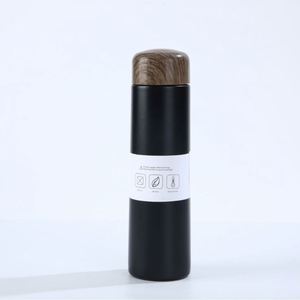 Thermos à thé miniature en acier inoxydable 304 avec couvercle en bois grainé japonais, personnalisé, 150 ml, 250 ml, cadeau d'entreprise, pour le bureau - Product Image 5