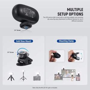 Luce LED Portatile BASICS 12V 3W per Selfie, per Fotocamera Smartphone, Batteria 600mAh, CRI95, 3 Modalità Colore, per <span class=keywords><strong>iPhone</strong></span>/iPad/Webcam Laptop - Product Image 3