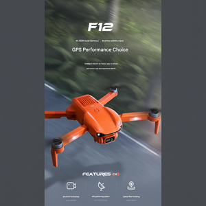 โดรน GPS พับได้ F12 กล้อง 2K QHD ระบบควบคุมความเร็วอิเล็กทรอนิกส์ (ESC) ระยะเวลาบิน 21-30 นาที สำหรับการถ่ายภาพทางอากาศ (ควอดคอปเตอร์) - Product Image 1