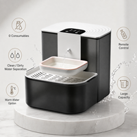 Distributeur d'eau automatique pour chat et chien, écran LCD, chauffage à température constante, grand réservoir d'eau, facile à nettoyer, séparation propre/salissure