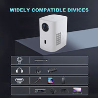 Proyektor Android Mini PC Portabel B6 Grosir, Layar LCD Tertutup 720P 120 Lumens dengan Speaker Terintegrasi untuk Home Theater