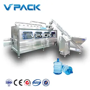 Máquina de enchimento da água de 5 galões/sistema automático da recuperação água Máquina tampando automática e máquina da marcação
