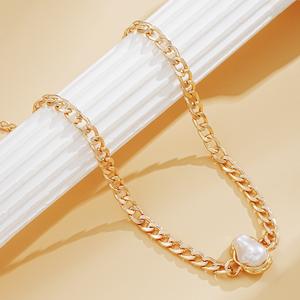 Set de Joyería de Moda Coreana de Lujo de Diseñador Nuevo para Mujer con Collar de Perlas Bañado en Oro y Diamantes para Ti - Product Image 4