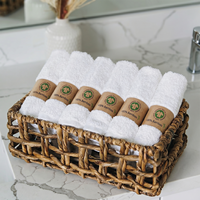 Serviettes de Visage Carrées en Viscose de Bambou Premium, Chiffon de Toilette pour Invités 25 cm x 25 cm, Serviette de Toilette en Bambou pour Salle de Bain