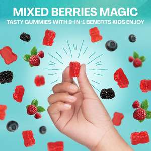 Integratore Multivitaminico Personalizzato 9-in-1 con Zeolite, Omega-3, Magnesio, Sambuco, Cardo Mariano, Caramelle Gommose per Bambini per Migliorare l'Immunità - Product Image 3