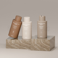 Flacon cosmétique en PP personnalisable 550 ml avec bouchon à clapet, corps plat, pour gel douche, lotion, contenant vide pour distributeur de savon liquide