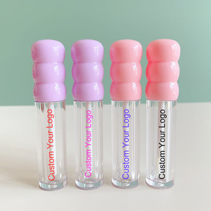 LZ Pack <span class=keywords><strong>Precio</strong></span> de fábrica Nuevo Púrpura Rosa Redondo Brillo de <span class=keywords><strong>labios</strong></span> Botella transparente 2ml Mini Cute Private Label Brillo de <span class=keywords><strong>labios</strong></span> Tubos con varita - Product Image 1