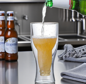 Diseño creativo en forma <span class=keywords><strong>de</strong></span> botella <span class=keywords><strong>de</strong></span> borosilicato resistente al calor y al frío, <span class=keywords><strong>vasos</strong></span> <span class=keywords><strong>de</strong></span> cerveza <span class=keywords><strong>de</strong></span> vidrio <span class=keywords><strong>de</strong></span> doble pared para Barra <span class=keywords><strong>de</strong></span> regalo <span class=keywords><strong>de</strong></span> fiesta - Product Image 2